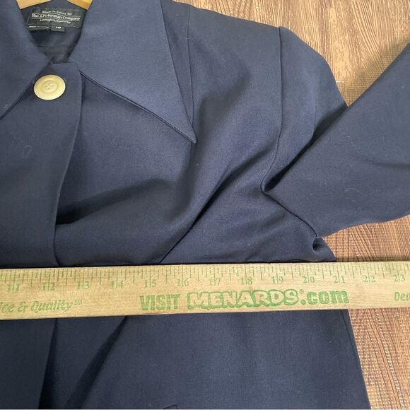 J. Peterman Lightweight Navy Wool Point Collar Single Button Coat Size‎ 10 - Picture 8 of 10